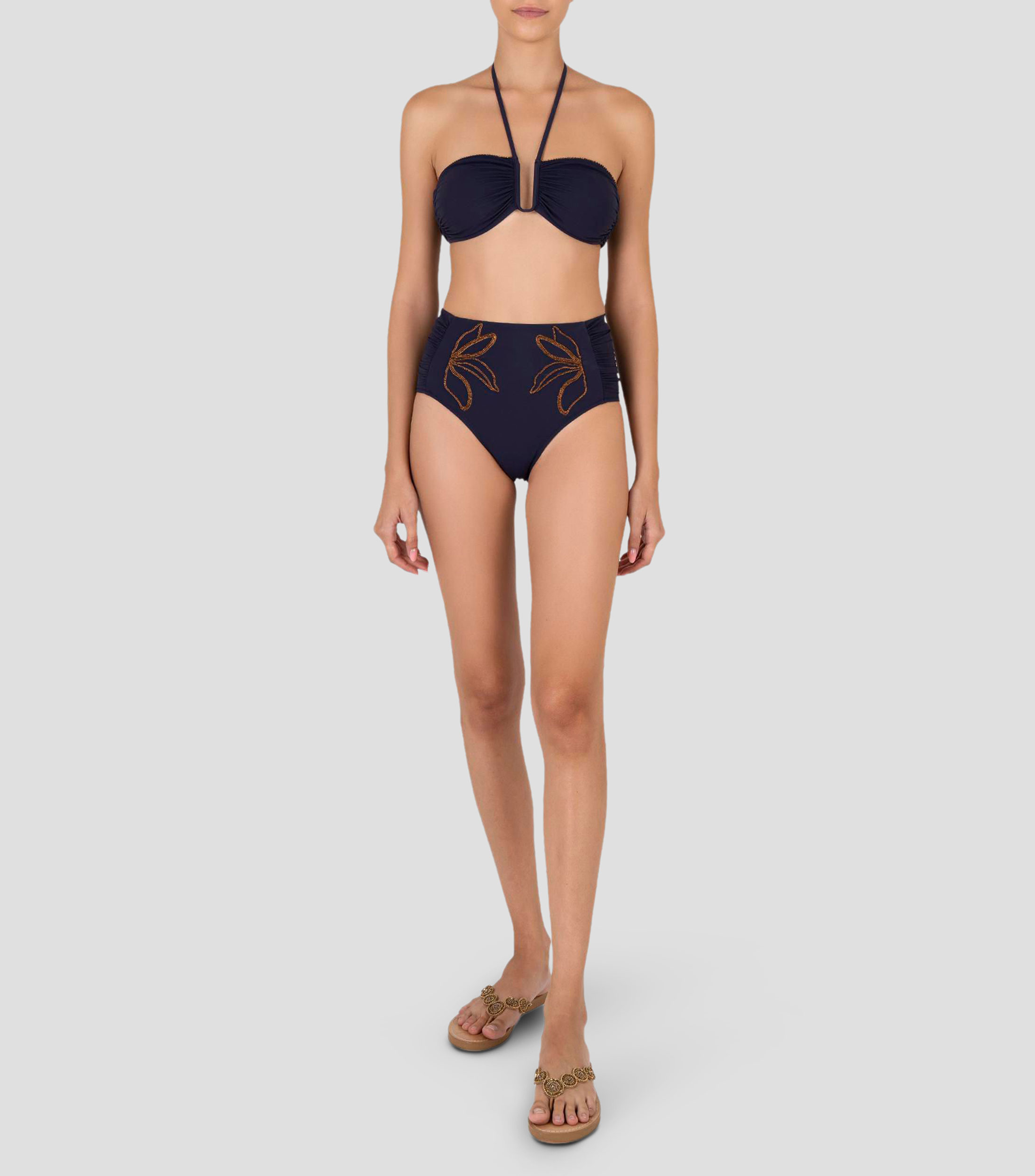 Bikini bottom alto Pipa con bordado Mujer